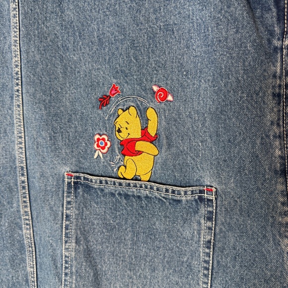 Disney Winnie The Pooh Denim Overall Dress Blue Size M - Picture 4 of 7